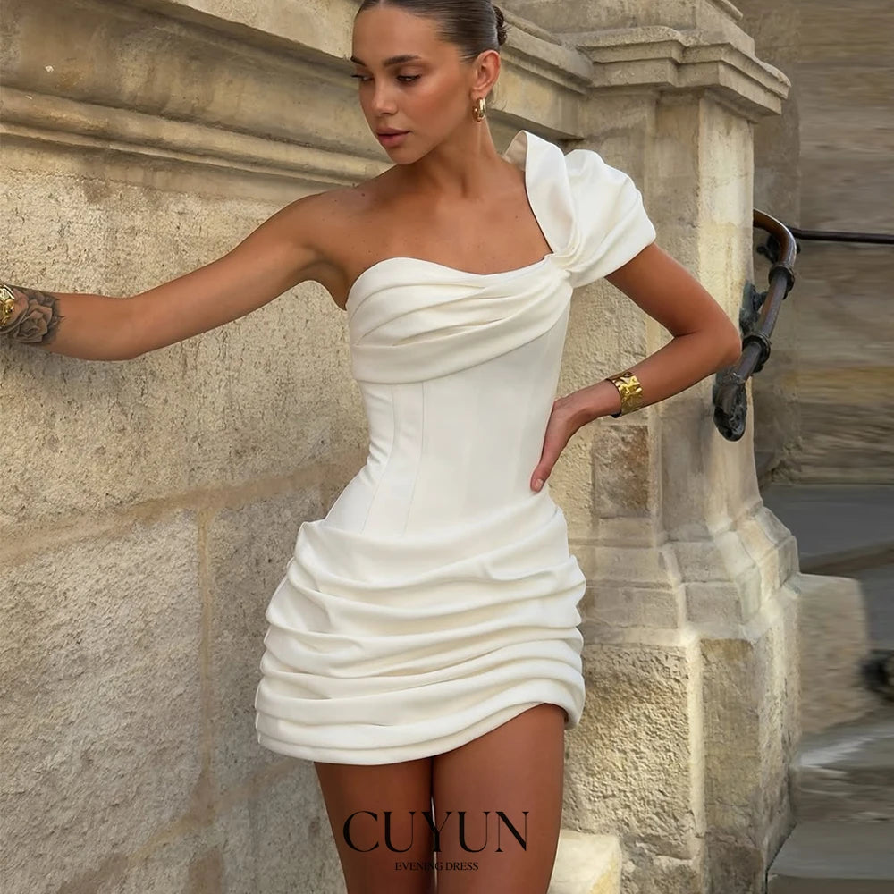 Midnight One-Shoulder Sheath Mini