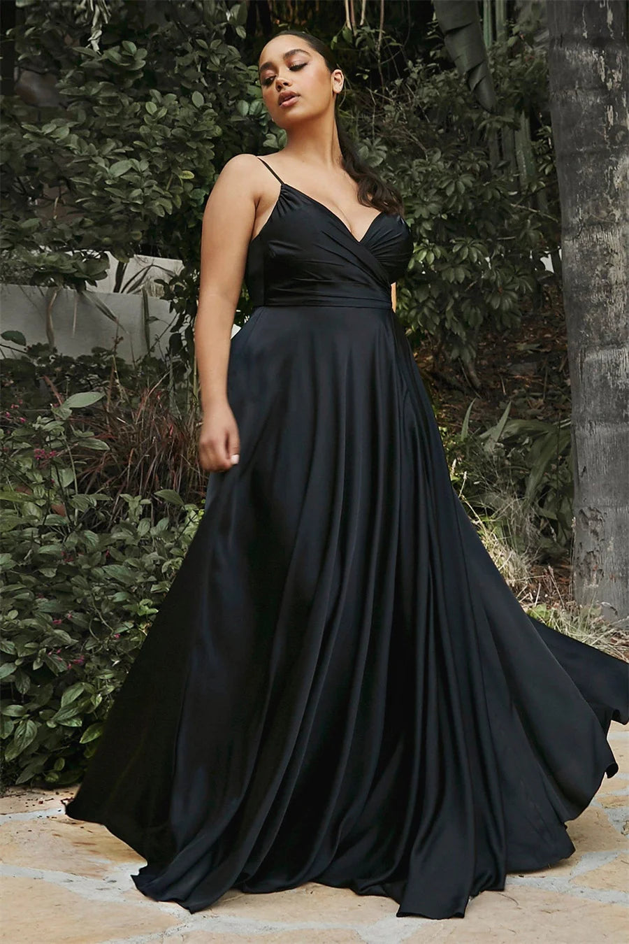 Luxe Satin Sweetheart Leg-Slit Gown