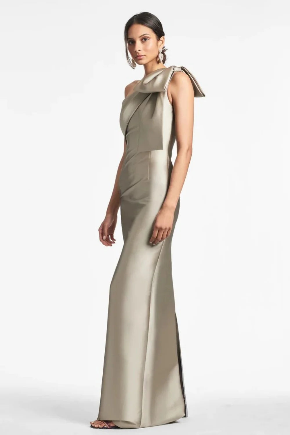 Opera Bow One-Shoulder Mermaid Gown